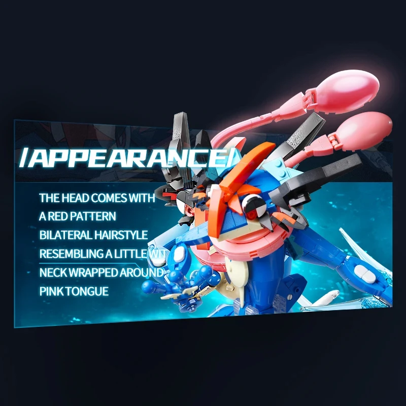 Bloques de construcción Pokemon Greninja de Ash – Figura de película - imagen 2