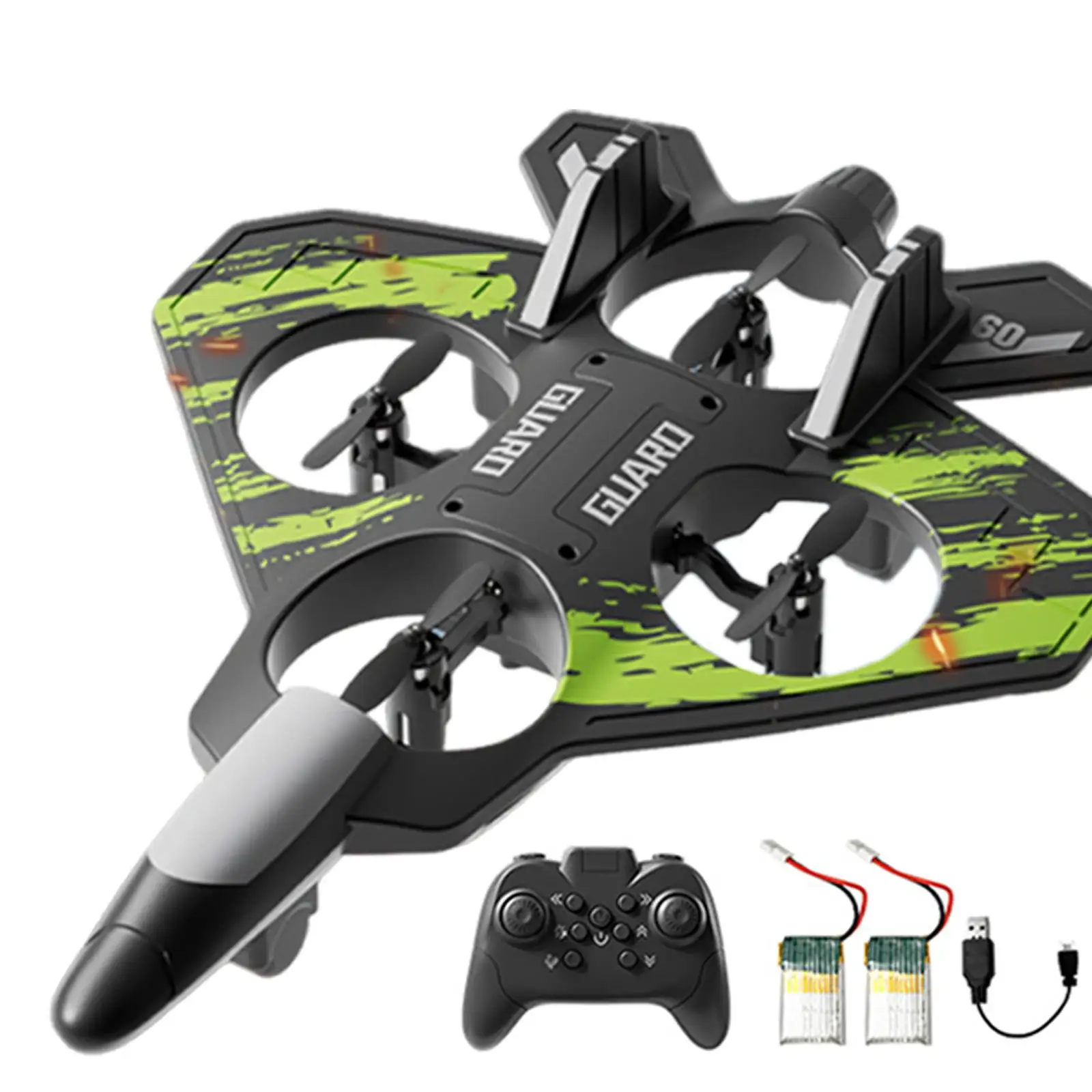 Remote Control Airplane with Colorful Lights Portable Recahrgeable Outdoor Toy for Kids Boys RC Plane Hobby Glider Fighter Model