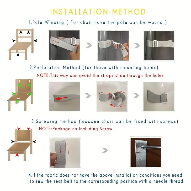 Arnés de seguridad para niños – universal duradero asiento cochecito - imagen 5