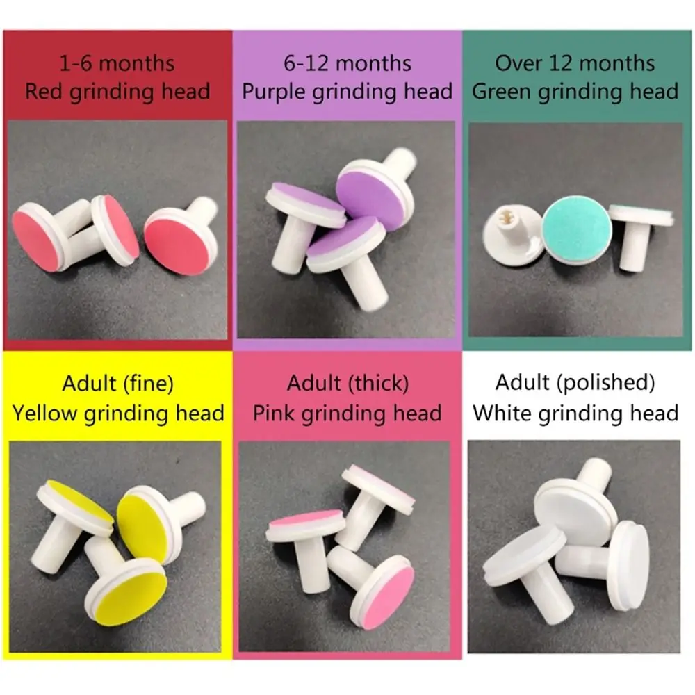Accesorios Papel abrasivo Almohadillas para lima de uñas para bebés Recambio amoladora Almohadillas para recortar uñas Cortador de uñas Cabezales de pulido de uñas - imagen 5
