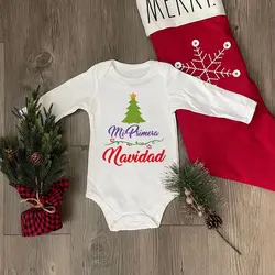 Pelele navideño para bebé - Mi Primera Navidad, manga larga