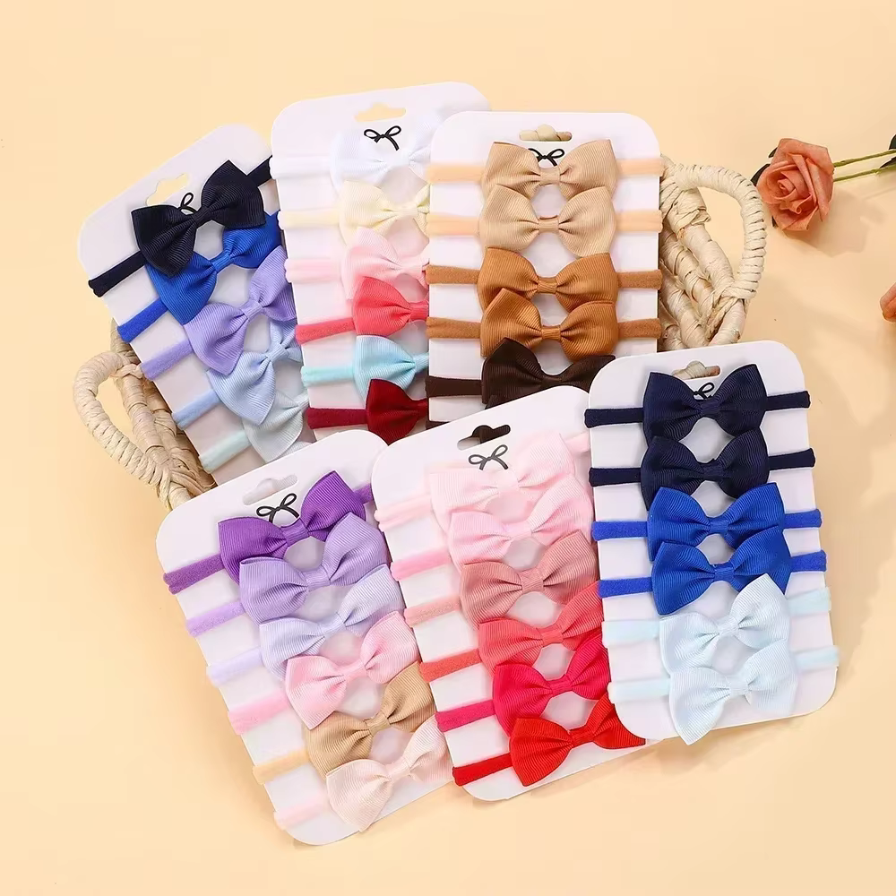 Diadema elástica Bowknot colorida para niñas – dulce cabello - imagen 2
