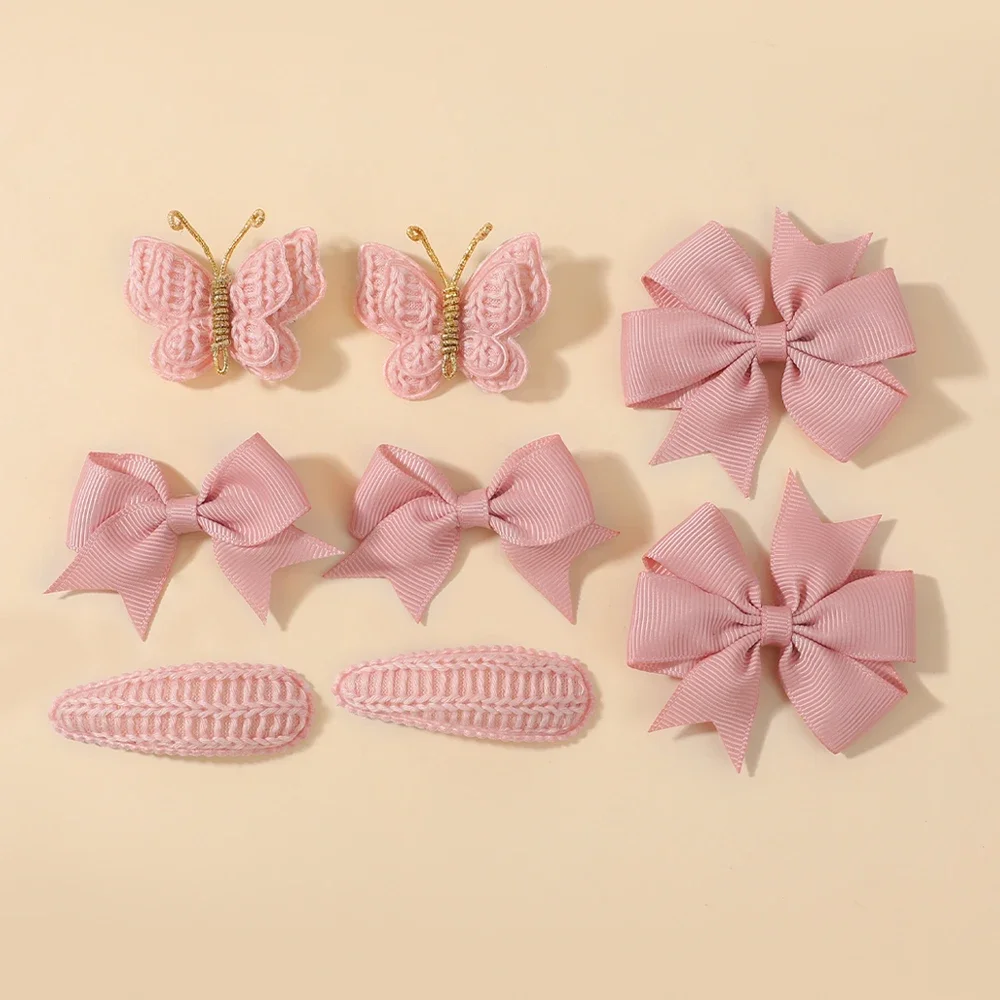 Pinzas mariposa tejidas para niñas – Hechas a mano - imagen 5