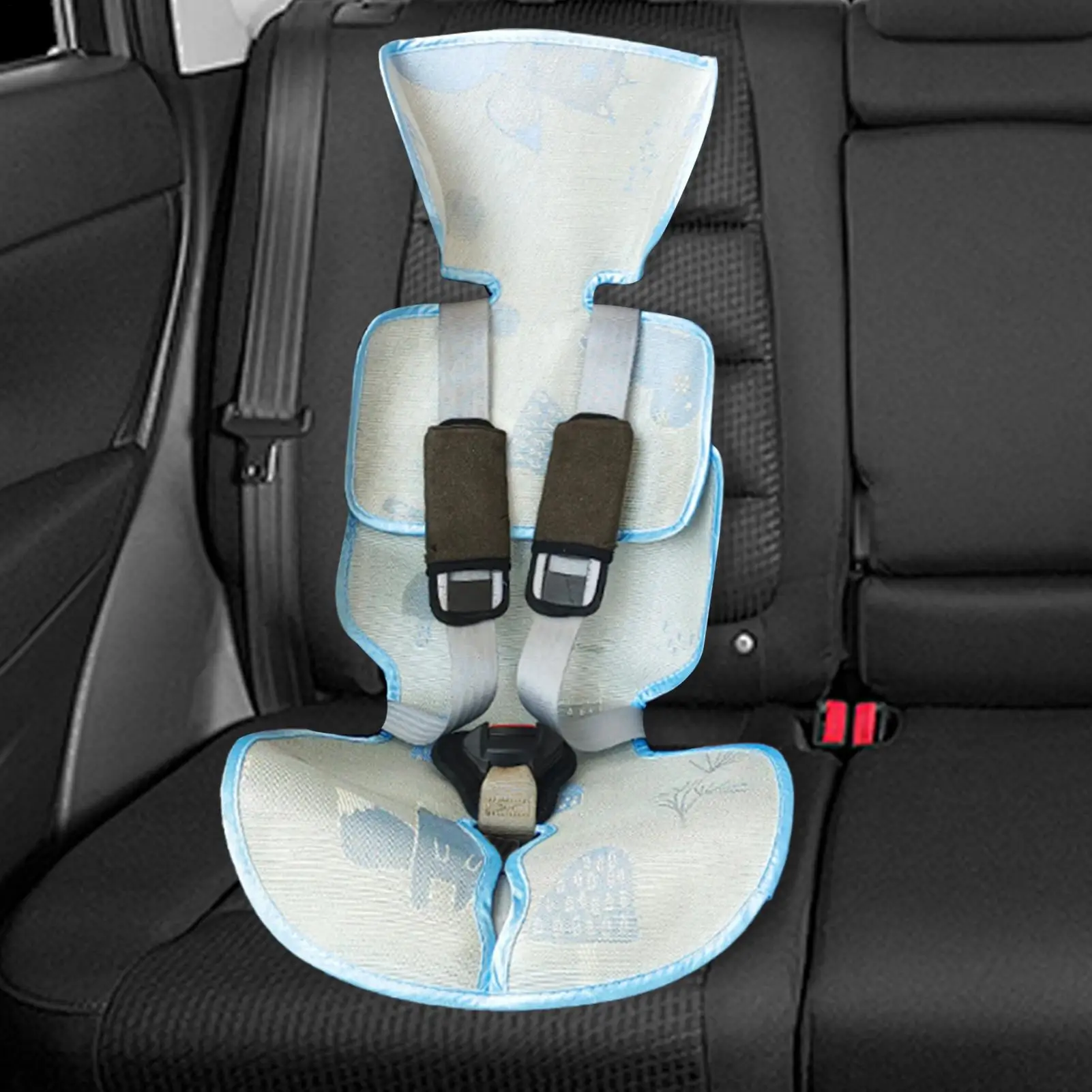 Almohadilla de enfriamiento para bebé, silla de verano para chico, almohadilla de enfriamiento de ratán para el hogar, cojín para bebé, estera fresca de seda helada para clima caliente, cochecito de coche para interior - imagen 4
