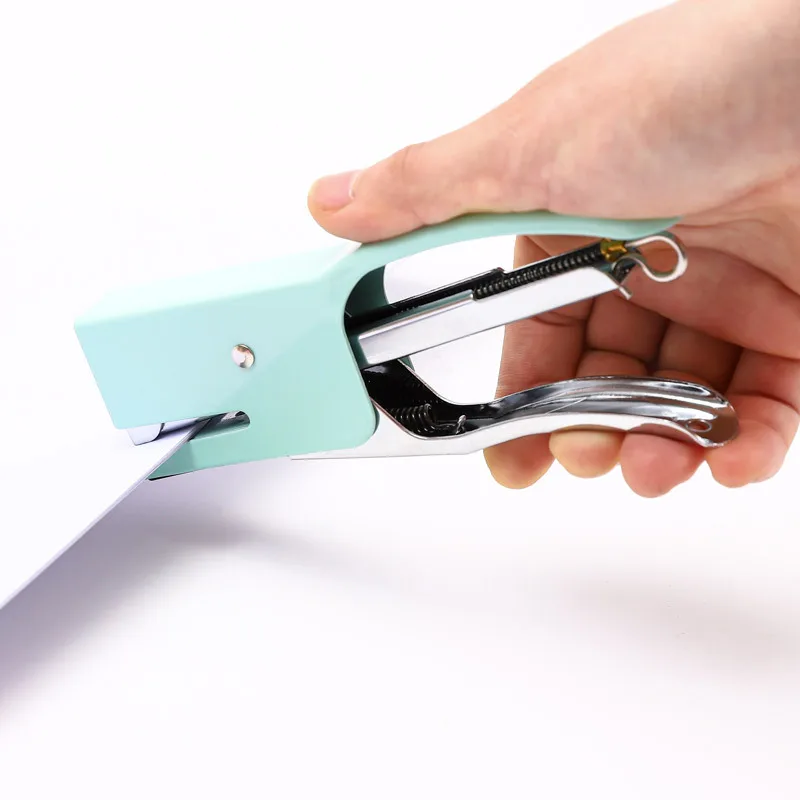 Máquina grapadora sin clavos, grapadora de Metal, alicates de embalaje, capacidad de 10-16 hojas, 1 ud.