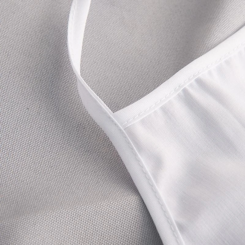 M76C Conjunto delantal y gorro blanco para niños, disfraz Chef para cocinar, hornear y pintar - imagen 4