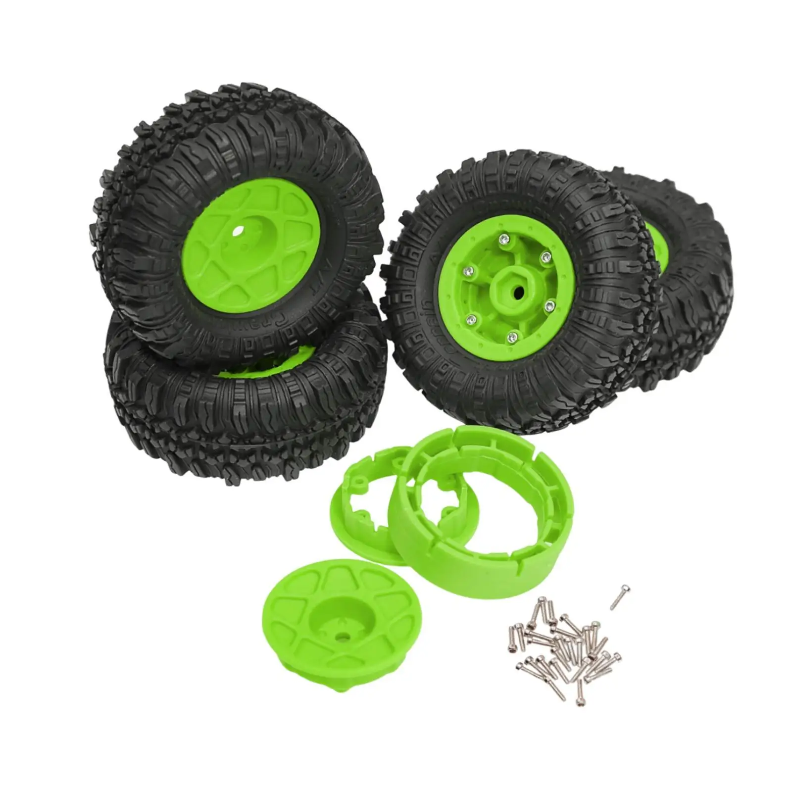 1/18 RC Car Tires Replace Parts Professional Components Maintenance Assembly Offset Wheel Rims for 4WD Climbing Car Model TRX-4M