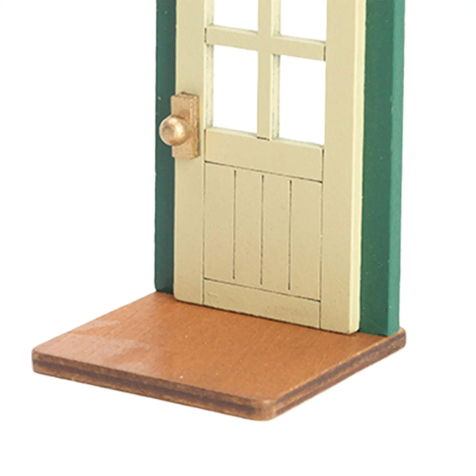 Dollhouse Miniature Door Dollhouse Miniature Wood Door Scenery Supplies Living Room Unpainted Dollhouse Door for Preschool