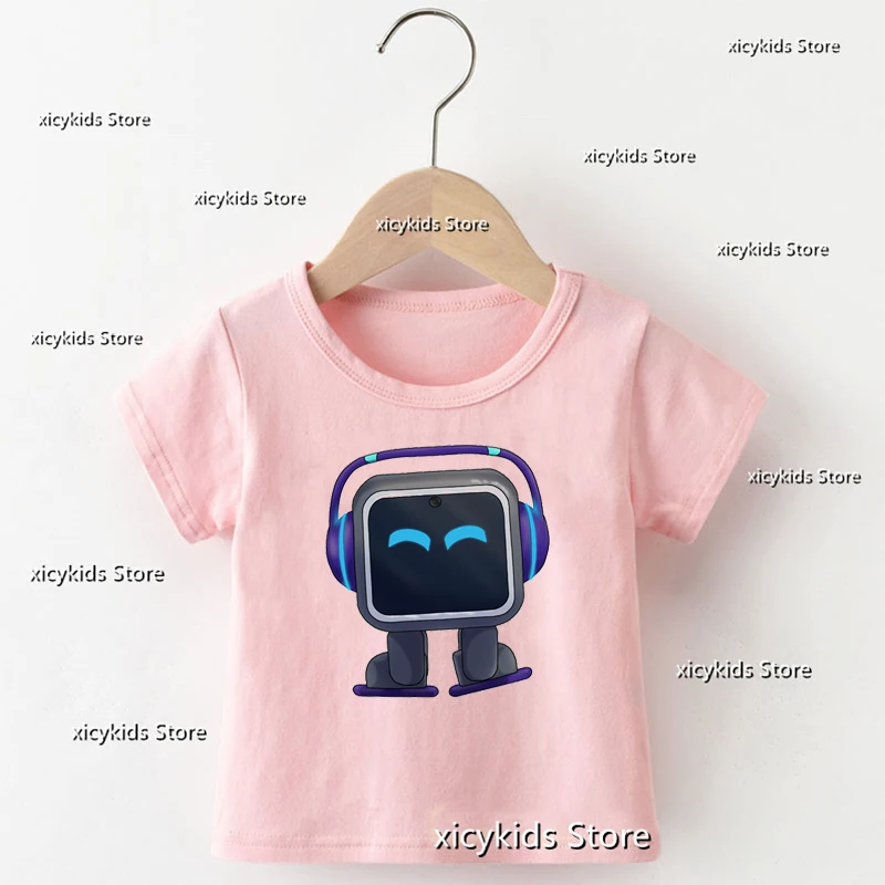 Camiseta Kawaii Emo Robot - Detalle de la tela y costuras