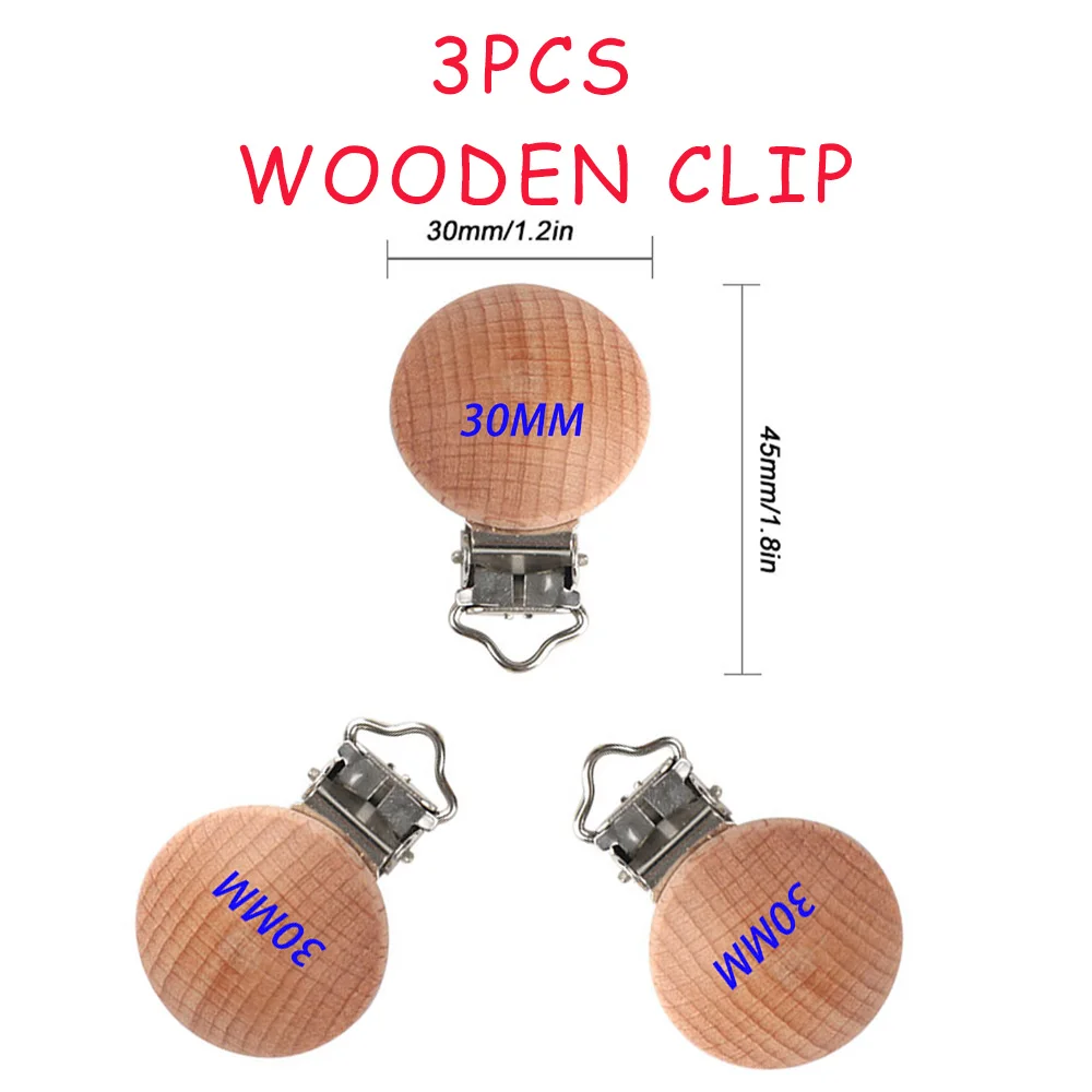 3pcs wooden clip