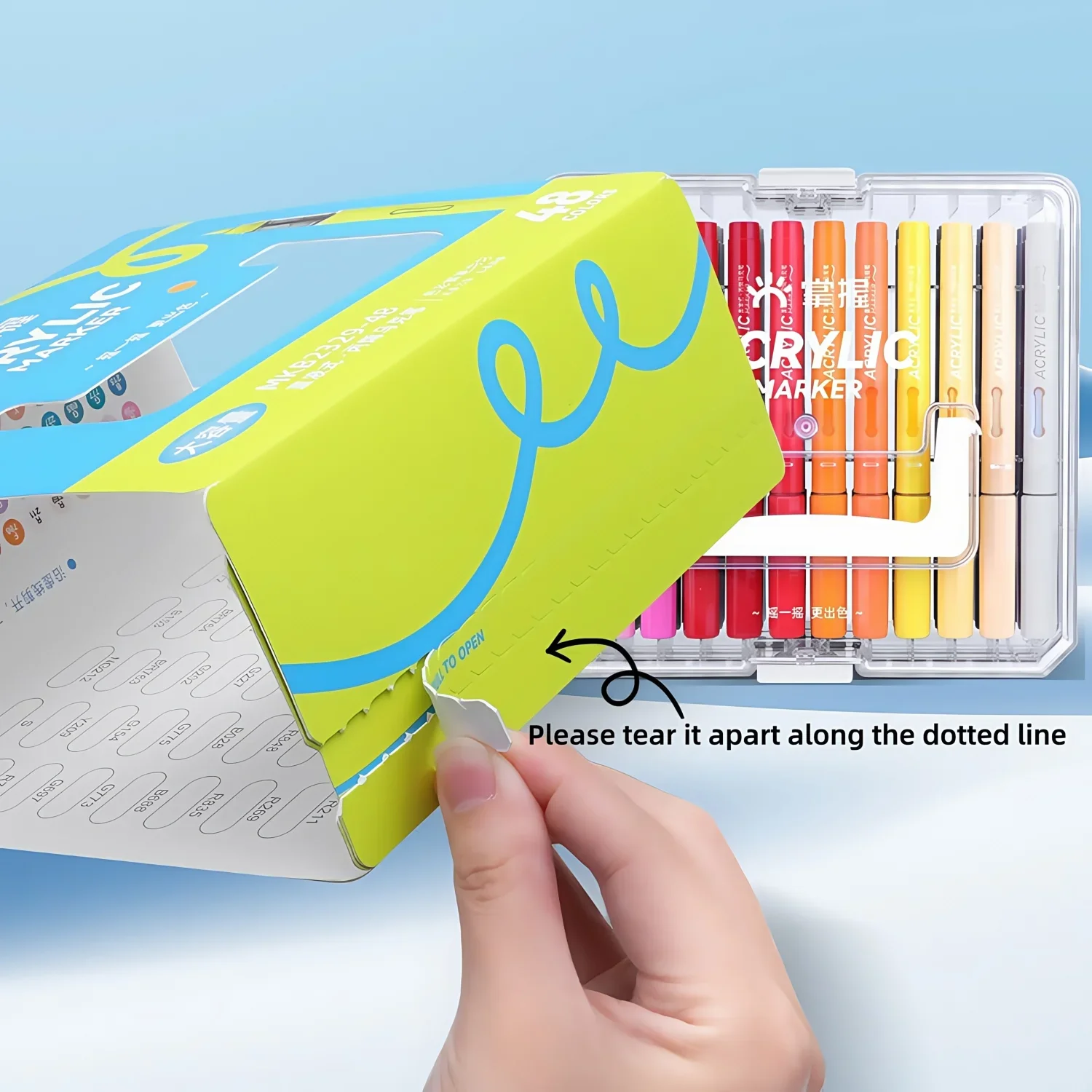 Rotuladores de pintura acrílica con Control automático de tinta, 24/36/48/60/84 colores, con caja de almacenamiento en capas, bolígrafos de pintura acrílica con punta de pincel - imagen 3