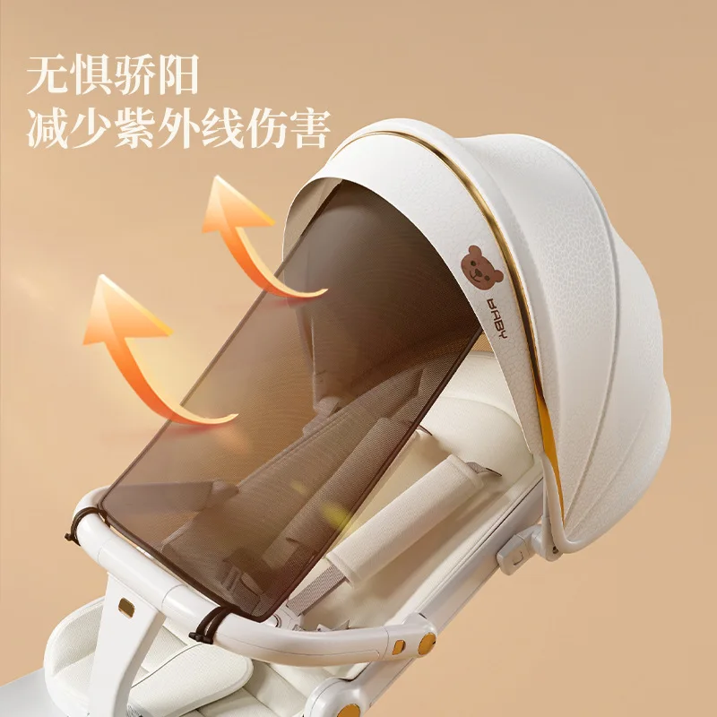 Cochecito de bebé ultraligero reversible con aluminio plegable - imagen 2