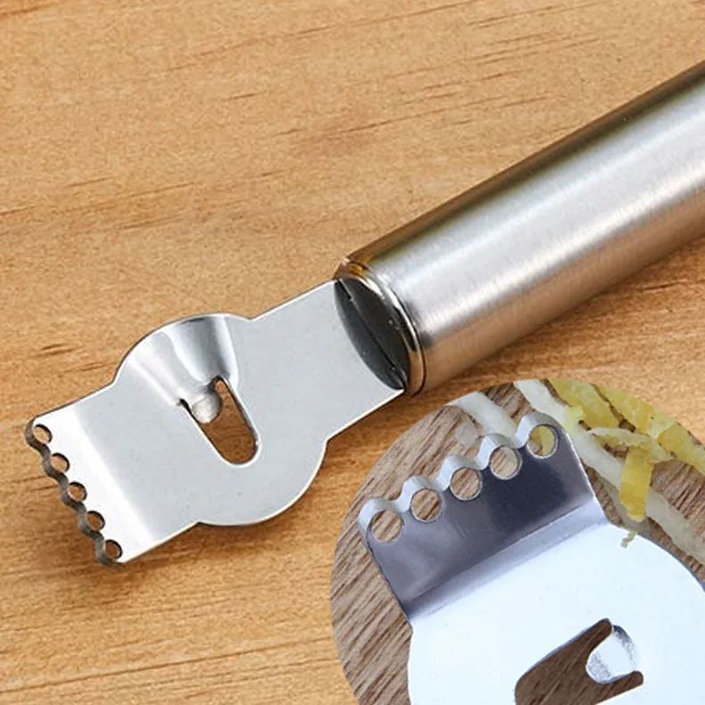 Rallador de queso de acero inoxidable, rallador y pelador de cocina, pelador de limón con cepillo de limpieza, adecuado para verduras y frutas, 2 uds.