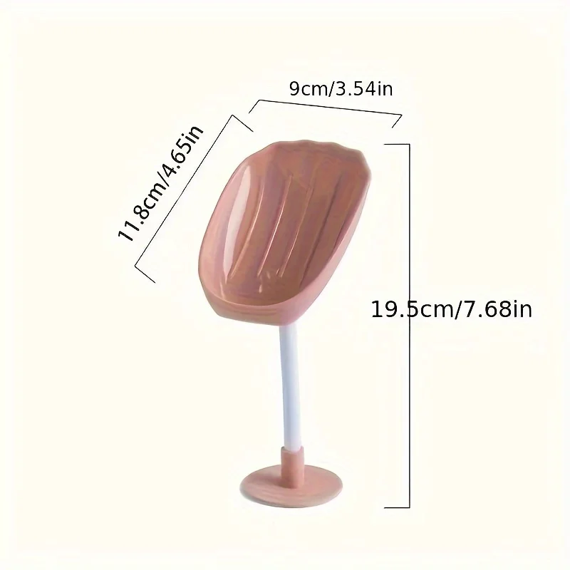 Jabonera adhesiva autodrenante con diseño de loto para ducha - imagen 3