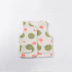 Chaleco infantil acolchado con pequeños lunares – Estilo coreano