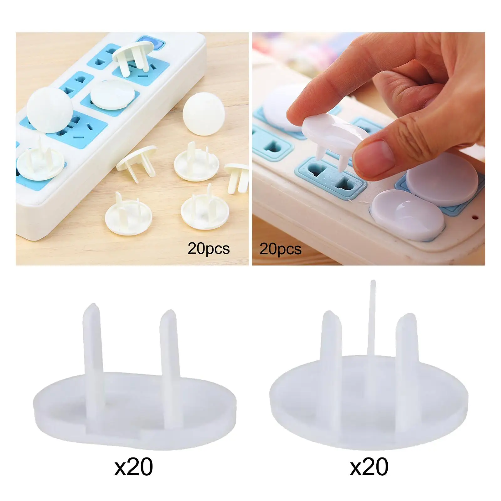 20x Baby Socket Covers, Child Proofing Plug Socket Protectors, Baby Security
