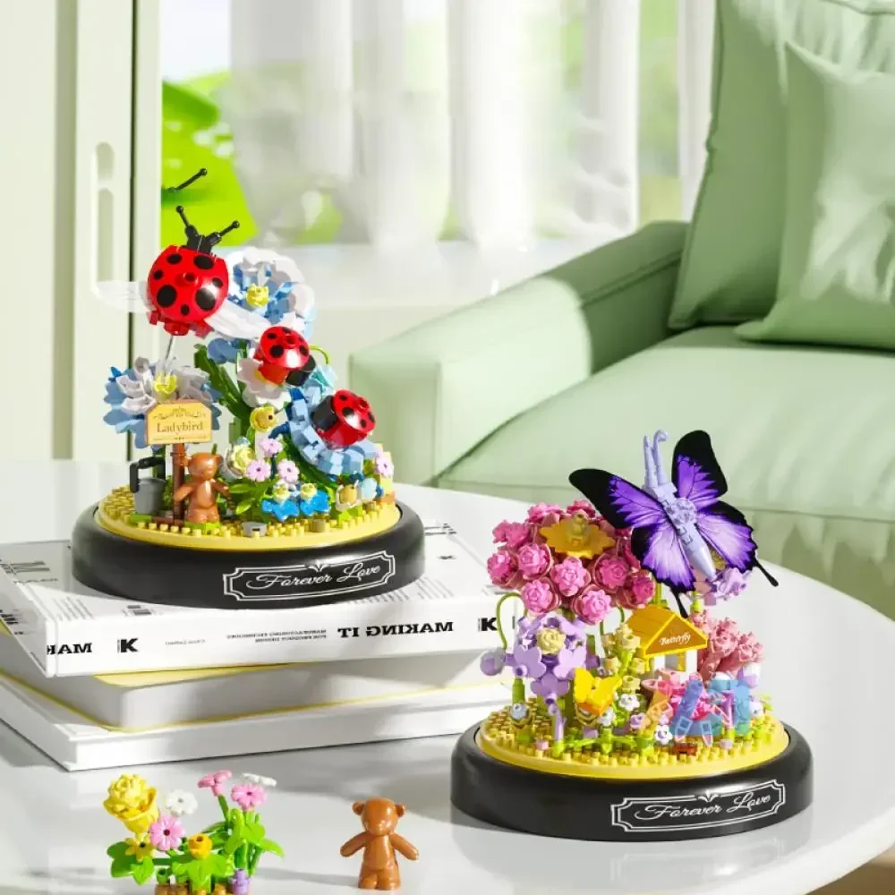Bloques de construcción micro para niños girasol – Cubierta expositora - imagen 5