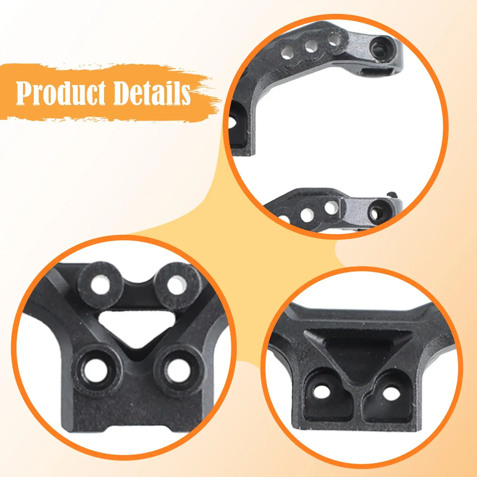 1/18 Shock Mount DIY Accessories Replacement, Front and Rear Shock Tower, Easy to Use for 18101 18103 RC Hobby Car