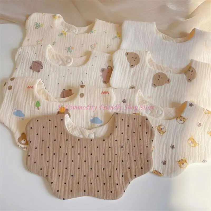 85ae baberos para bebés para comer recién nacidos babero babero toalla saliva absorbente tela burp infante unisex toalla - imagen 4
