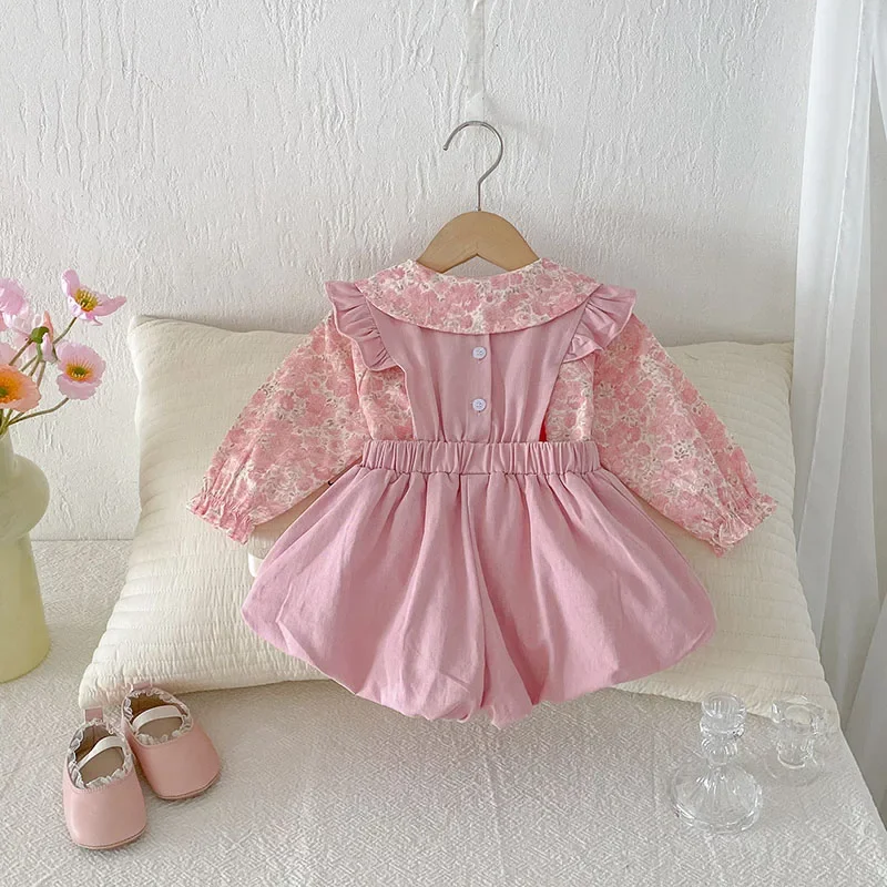 MILANCEL, nuevo mono de otoño para bebé, 3M-3T, dulce letra de conejito, pantalones con tirantes para niñas pequeñas, pantalones sueltos versión coreana para bebés - imagen 4