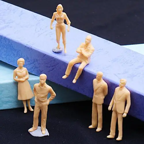 100 Pcs 1:50 Train Railway Park Scenery People Passengers Miniatures O Scale
