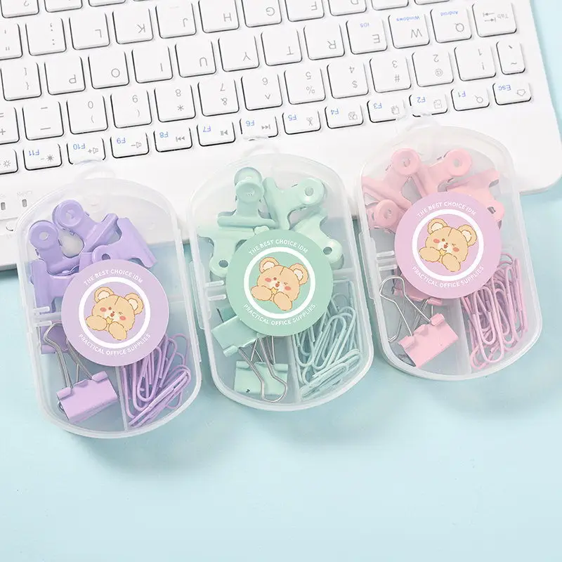 Clips macarons decorativos para niños – Papelería escolar original - imagen 3