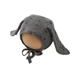 Gorro bebé orejas conejo – Algodón, cálido y a prueba de viento
