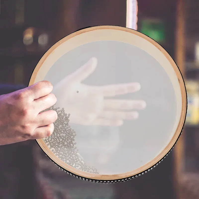 Tambor de mano, juguete musical de Aprendizaje Temprano, cuentas de ola de mar, juguete de percusión para bebé, instrumento Musical educativo para niños pequeños, pandereta