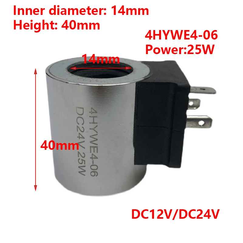 Bobina de válvula solenoide hidráulica para corriente continua DC - imagen 3