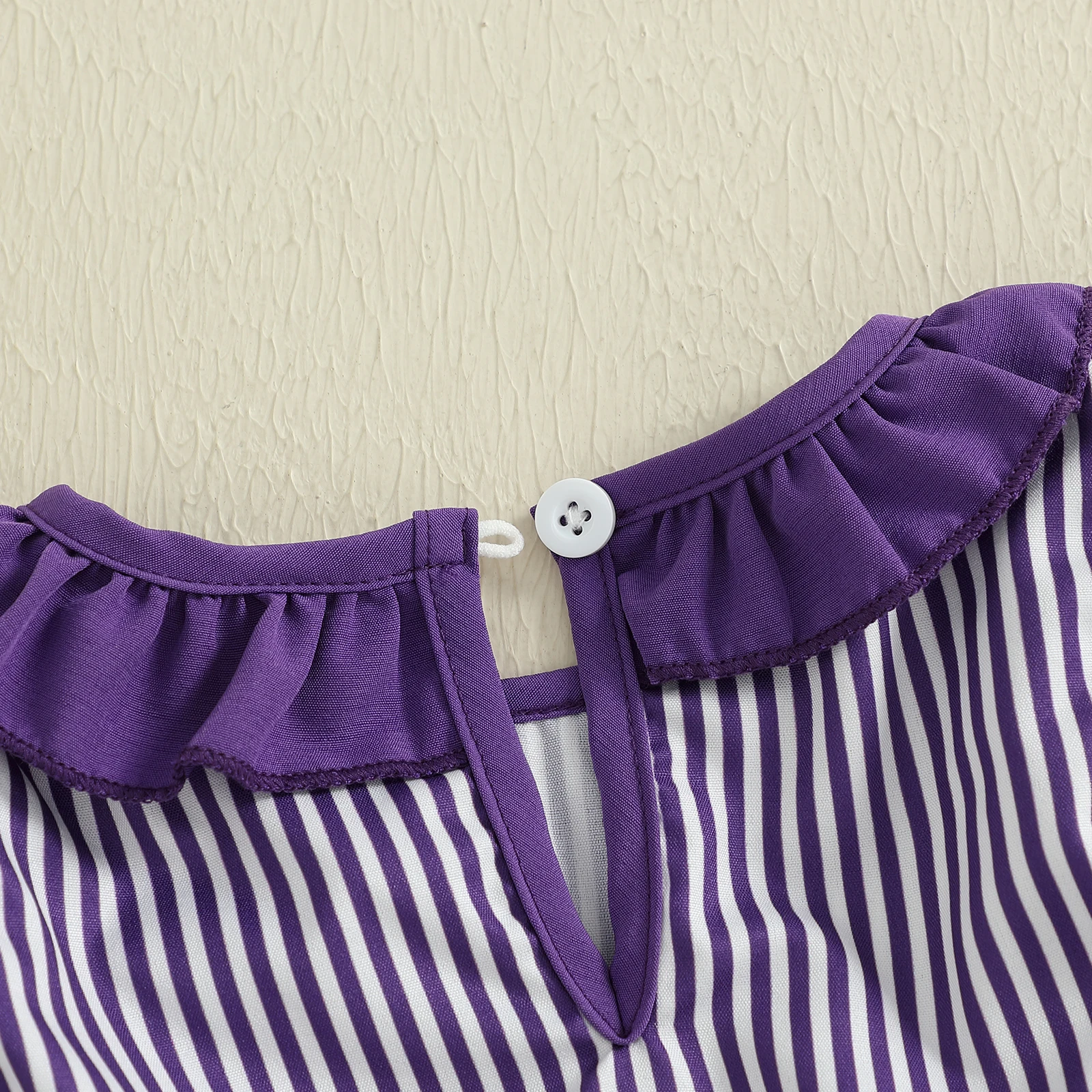 VISgogo-Body de Halloween para niña de 0 a 18 meses, pelele con estampado de rayas y lazo frontal de manga larga, mono de otoño para recién nacido - imagen 4