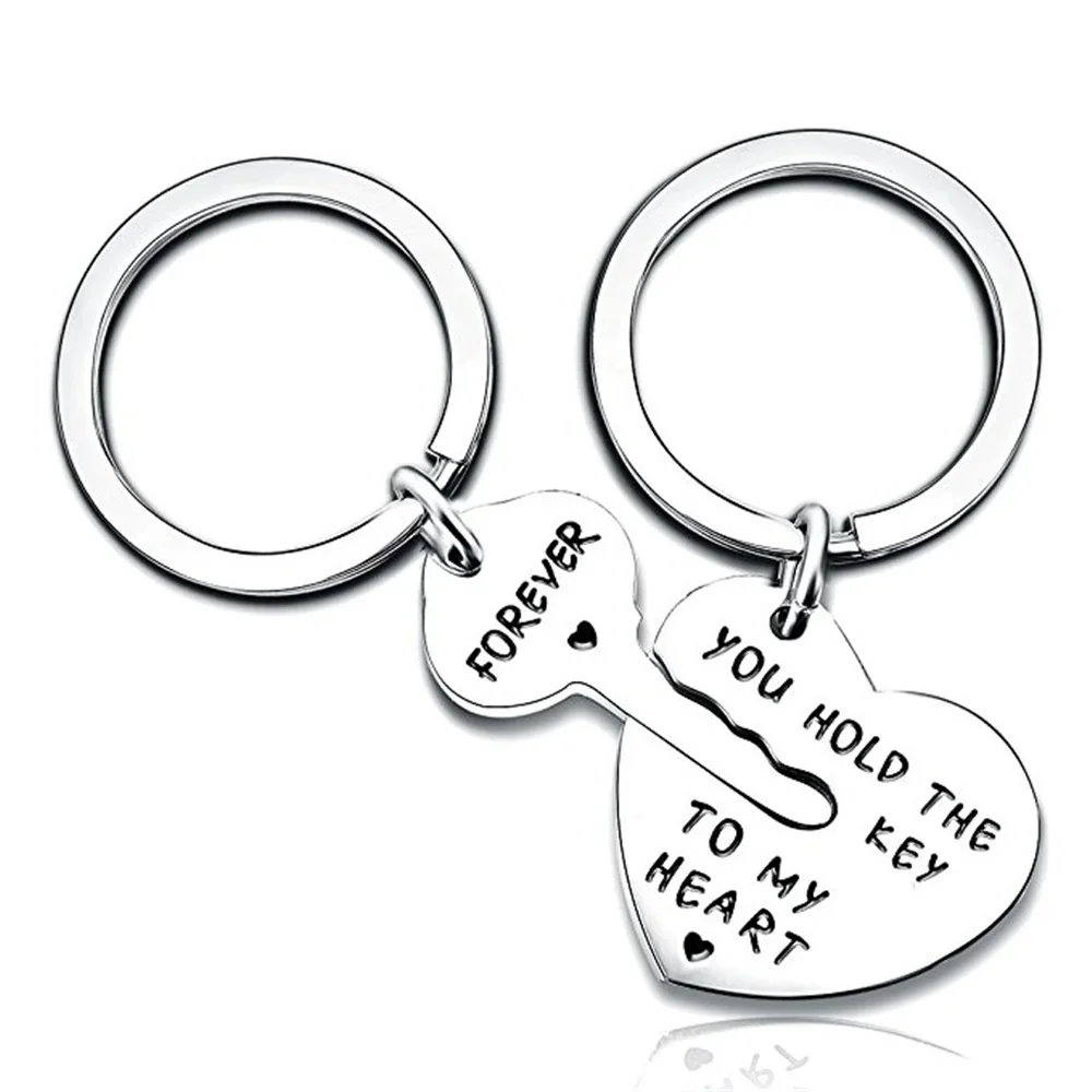 Llavero romántico con frase para aniversario: llave de mi corazón