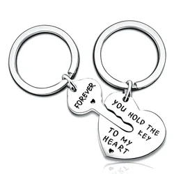 Llavero romántico con frase para aniversario: llave de mi corazón