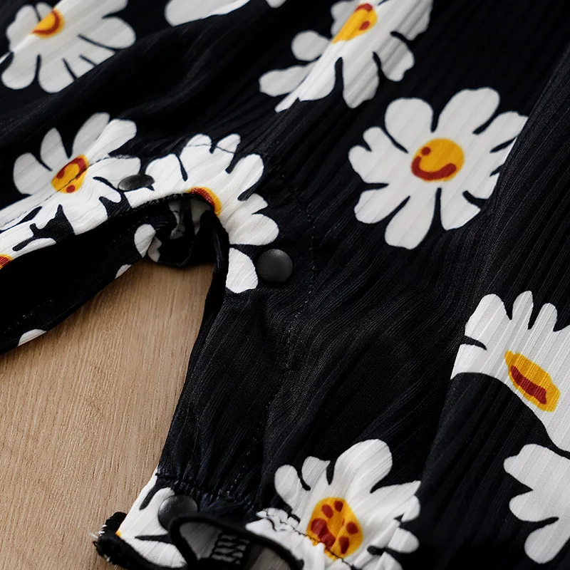 Pelele de algodón con flores para bebé recién nacido - imagen 4