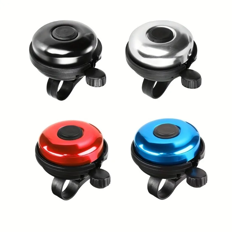Timbre de bicicleta de aluminio negro, sonido clásico de tono alto - imagen 3