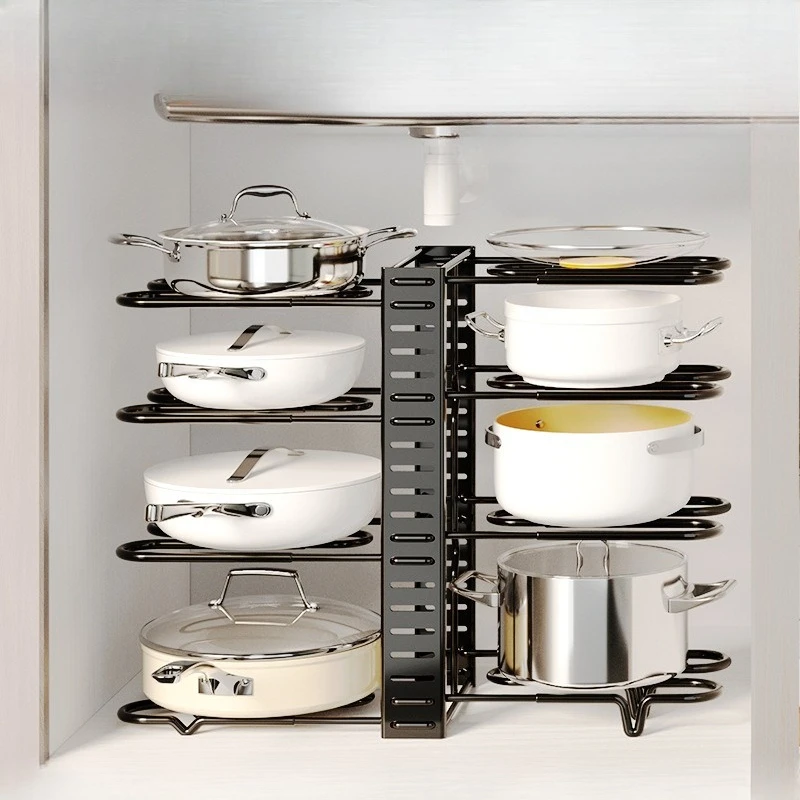 Organizador vertical plegable para ollas y tapas desmontables - imagen 4