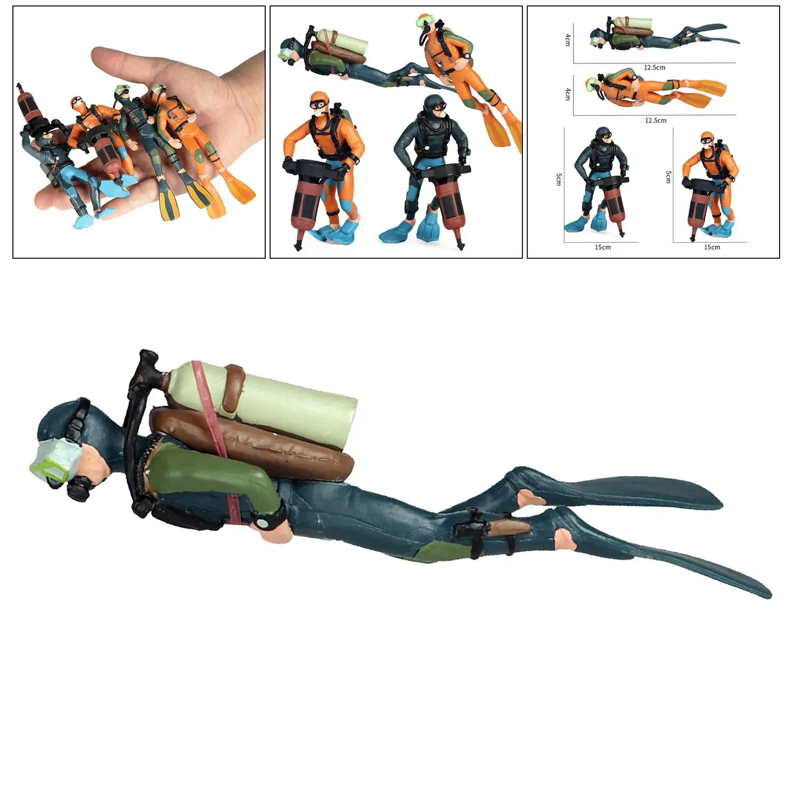 Miniature Diver Figure Model Sea Adventure Decor Action Figures Toy