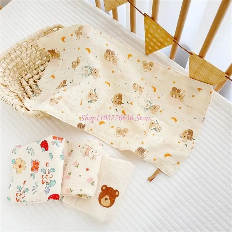 R6FD 4 capas paños lavado para ducha baño con diseño impreso, toallitas suaves para bebés recién nacidos - imagen 3