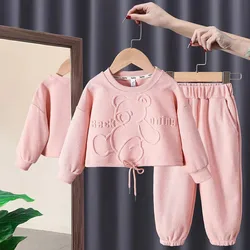 Conjunto oso infantil niña tops pantalón primavera
