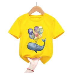Camiseta infantil Dolfijn algodón verano con estampado ballena