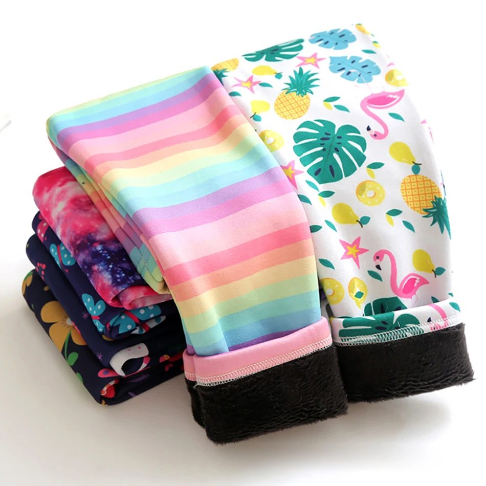 Pantalón forro polar niña rayas mariposas invierno suave cómodo