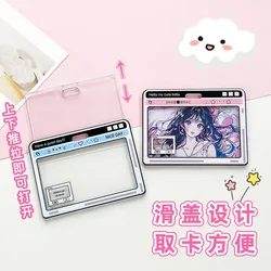 Bonita funda transparente para tarjetas, funda protectora para tarjetas de autobús y Metro, funda protectora transparente para tarjetas escolares de estudiantes para Campus