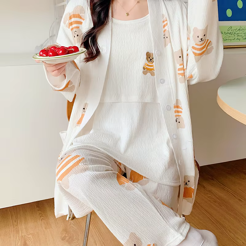Pijama algodón manga larga para embarazadas y posparto - imagen 4