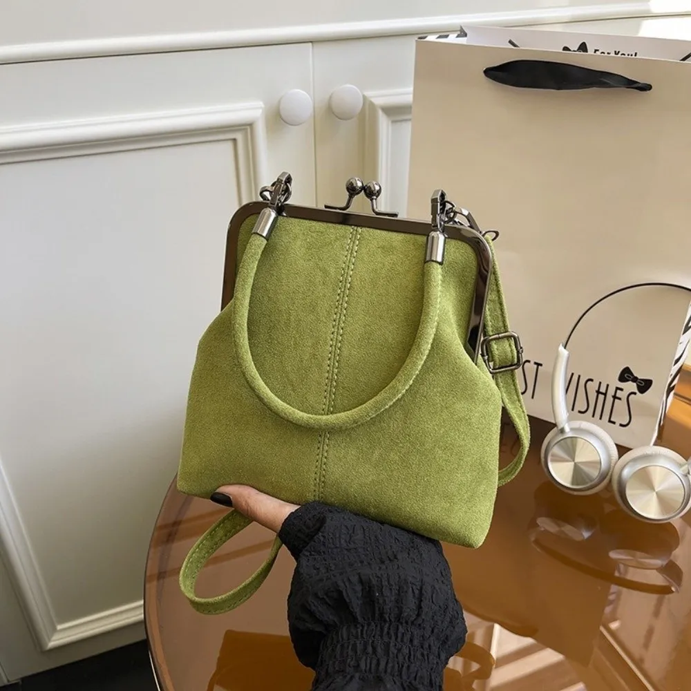 Bolso de mano retro con cierre de beso y bandolera para niñas - imagen 4