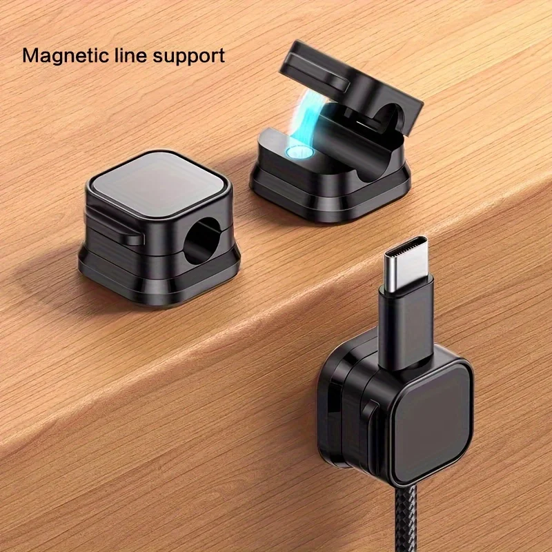 Organizador magnético con cables de carga conectados