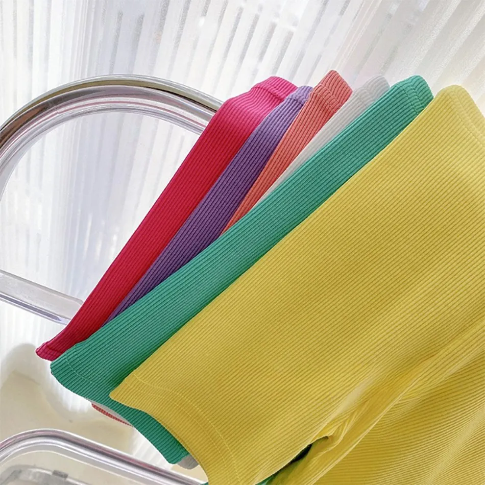 Ropa interior para niños y niñas, pantalones coreanos de Color caramelo, pantalones cortos cómodos de seguridad, cintura elástica, 2-8T, Verano - imagen 5