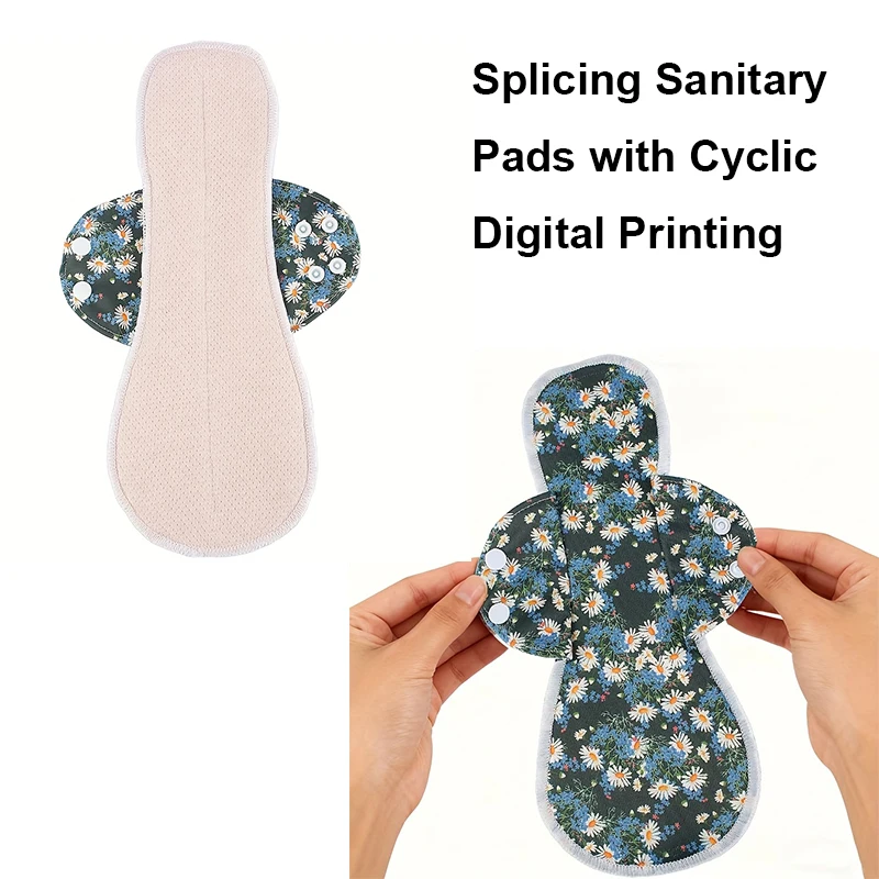 Forro de bragas reutilizable de malla de algodón de 4 capas: compresa sanitaria lavable y transpirable de alta absorción para la higiene de las mujeres