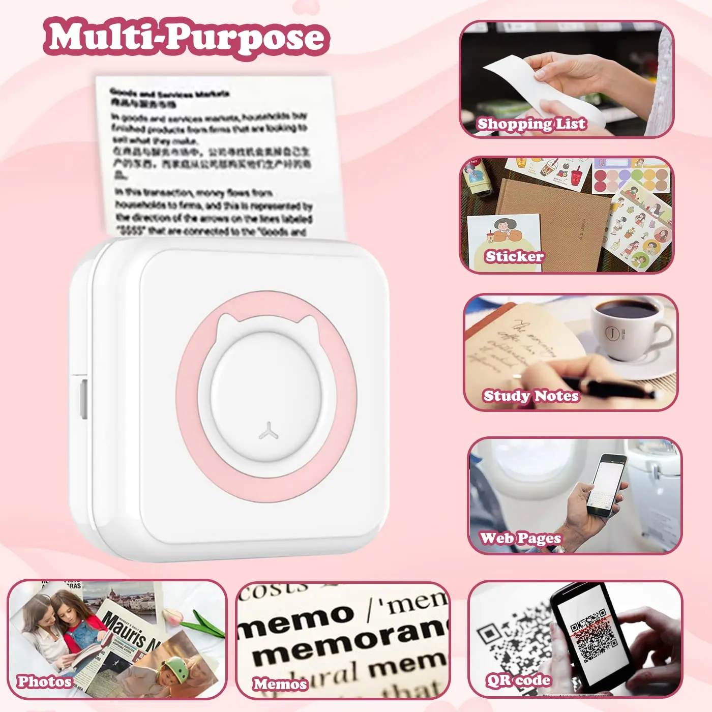 Mini impresora térmica para niños – Etiquetas y fotos Bluetooth - imagen 5