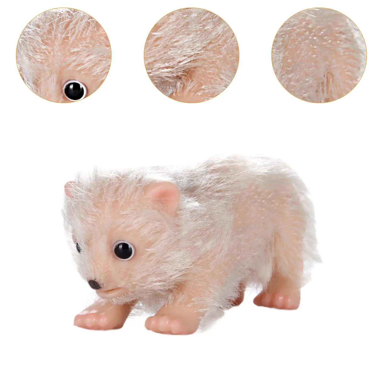 Miniature Reborn Arctic Bear Toy for Home Decoration Collectibles Ornament