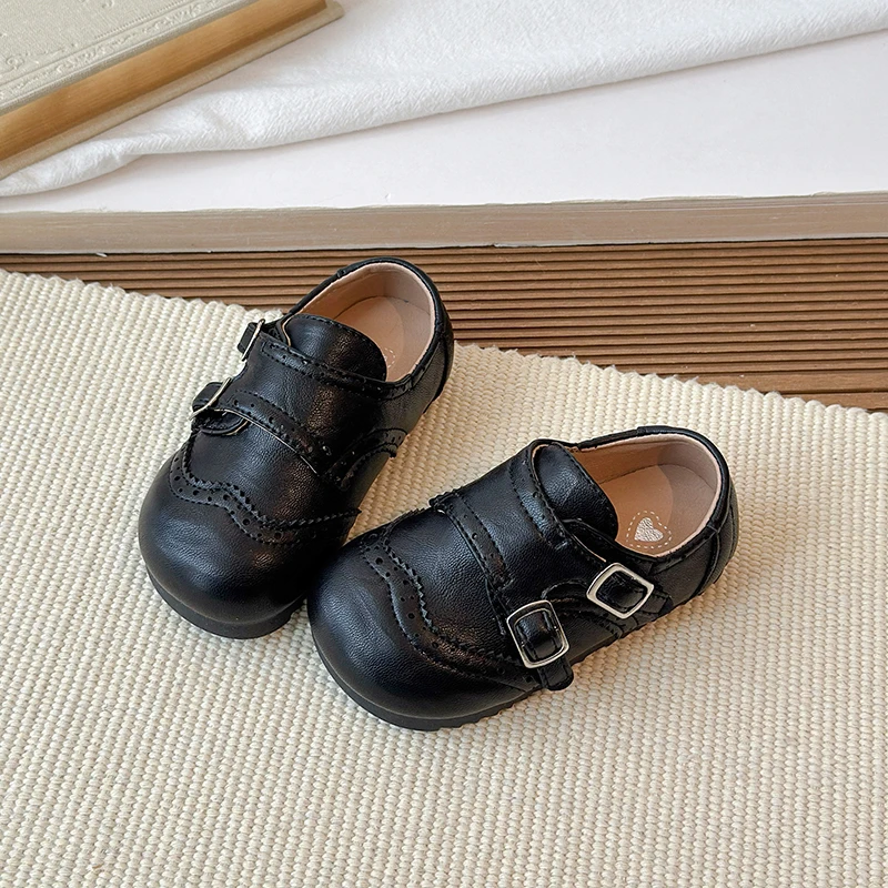 Zapatos de cuero para niñas antideslizantes suela blanda - imagen 2