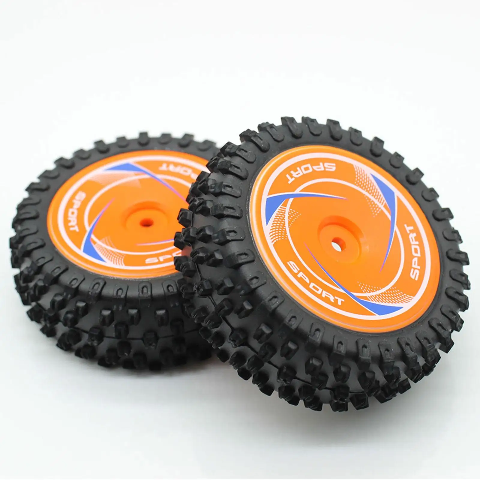 2x 1:12 Front Wheel Tyre Spare Parts RC Crawler Tires Rubber Tires for Wltoys 124010 Vehicles RC Car Crawler Accessories